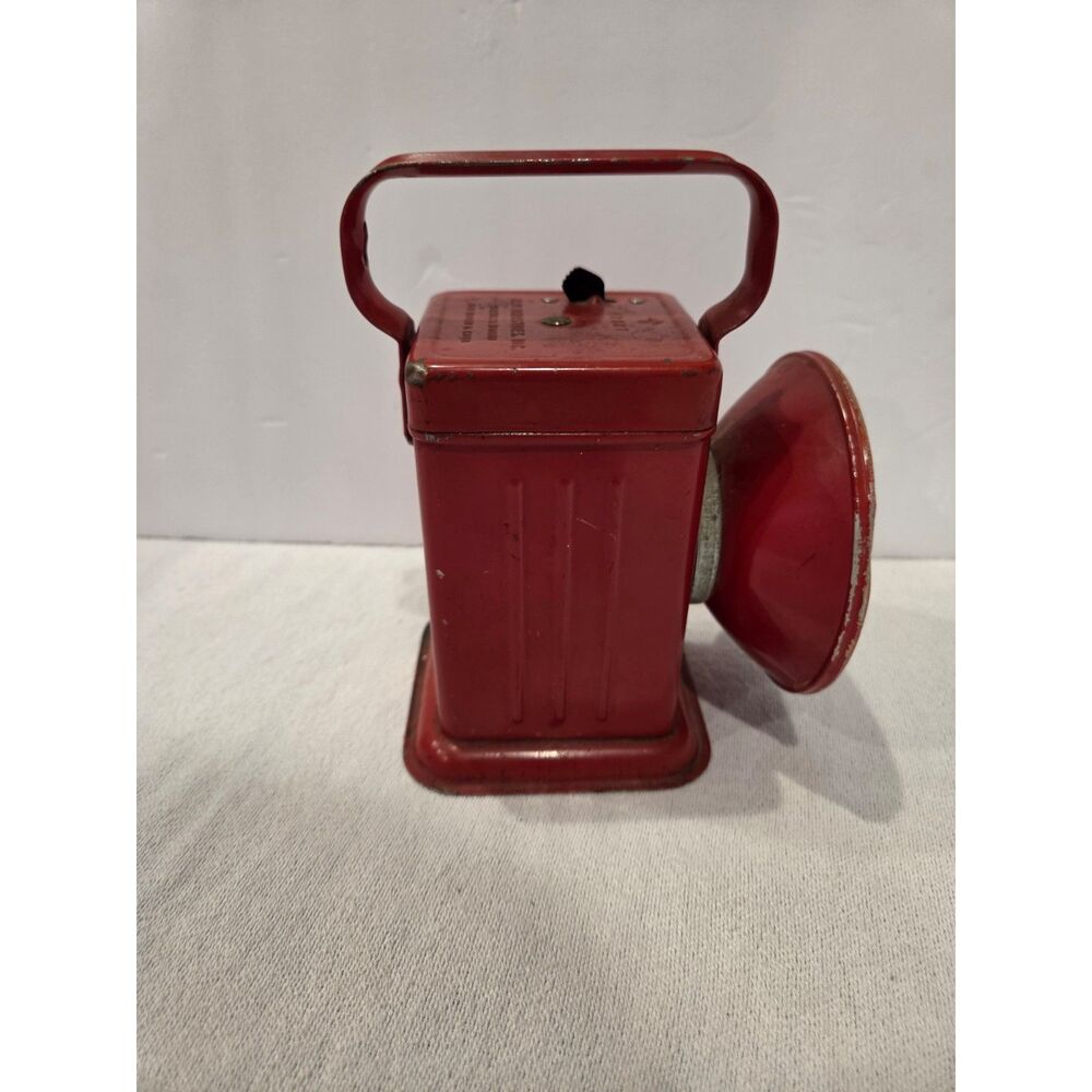 Vintage 1950s Olin No. 99 Red Metal Lantern Flashlight - As Is/Untested - Picture 3 of 11